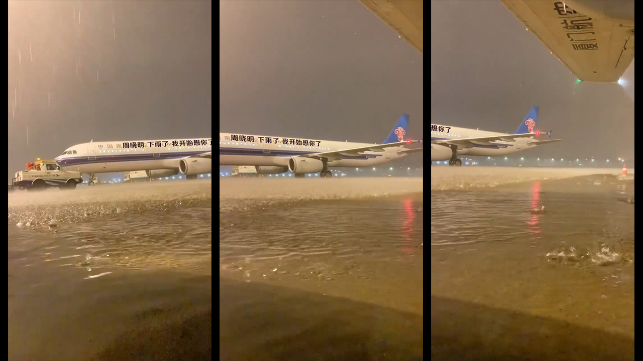 46雨天航空飞机