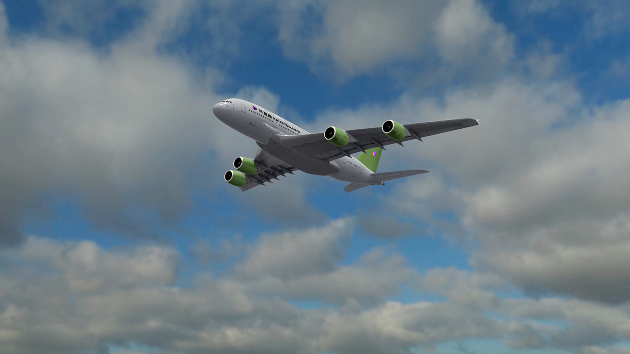 160空中白色大客机